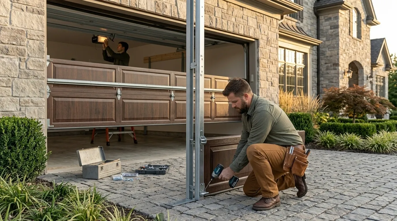 Raised panel garage door