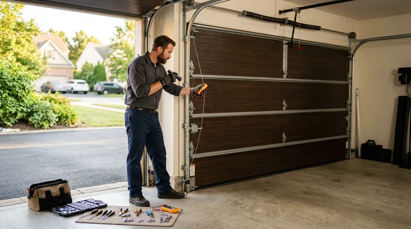 Steel with windows garage door