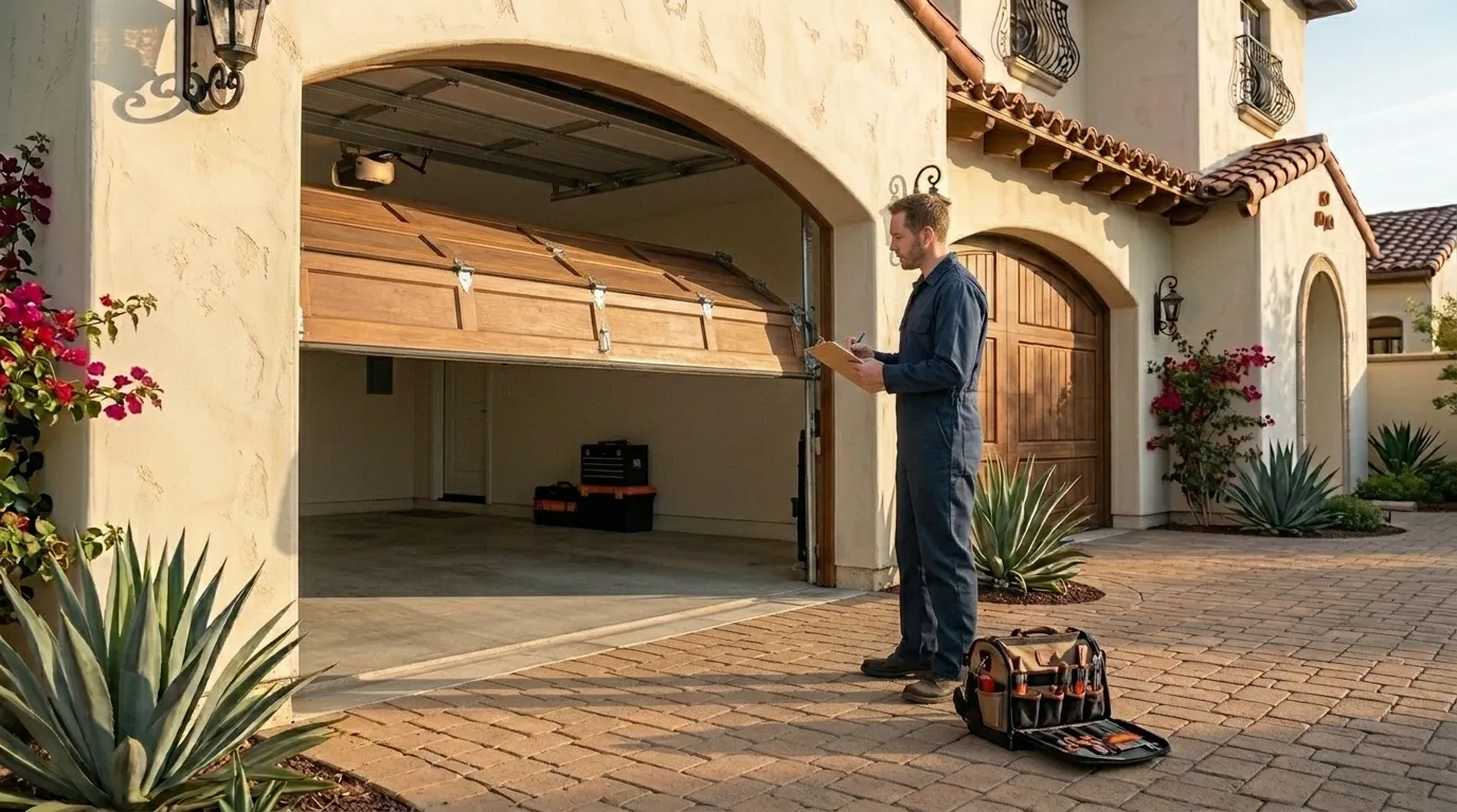 Modern flush garage door